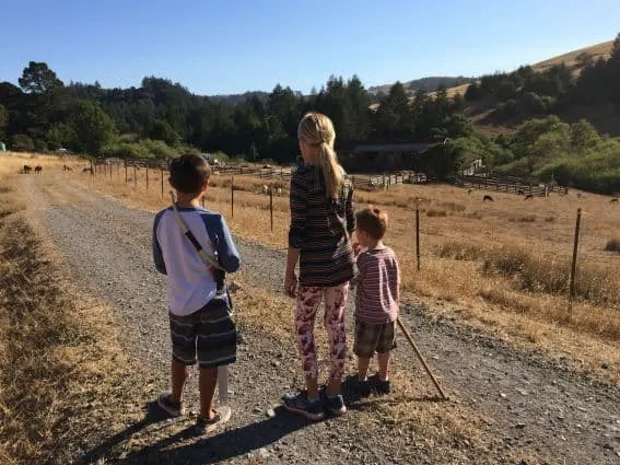 hiking with kids