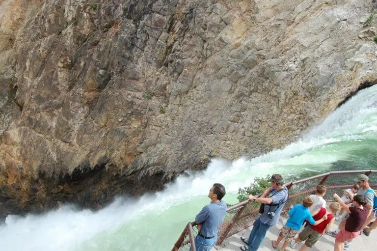 best hikes in Yellowstone waterfall