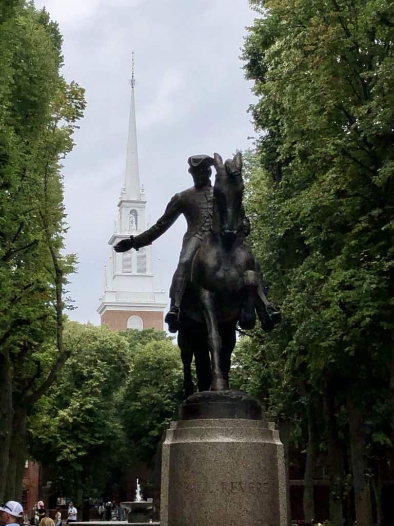 Paul Revere Statue along the Freedom Trail