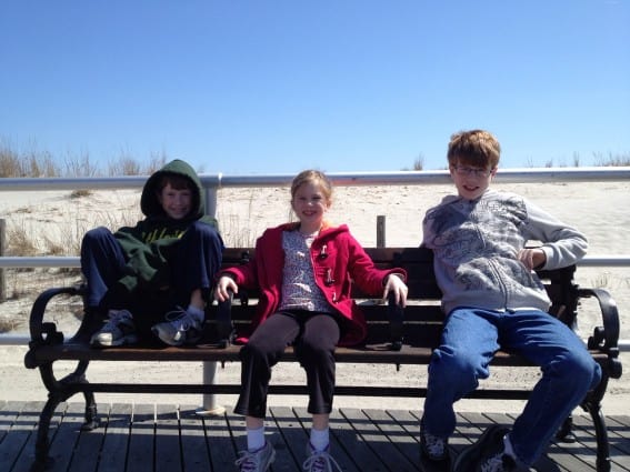 Atlantic City with Kids - hanging on the boardwalk