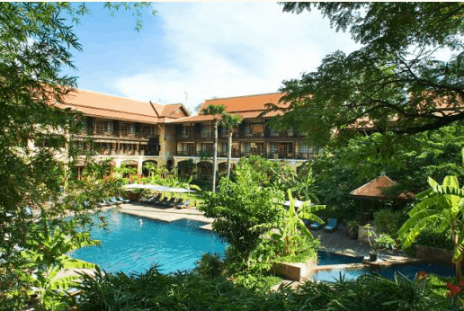 Georgeous pool at the Victorial Angkor Resort and Spa