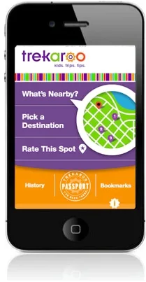 Trekaroo iPhone App - kid-friendly activiites, restaurants, hotels nearby