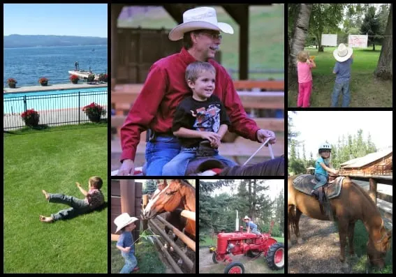 Flathead Lake Lodge kids collage