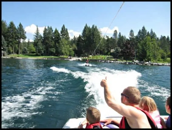 waterskiing flathead lake lodge