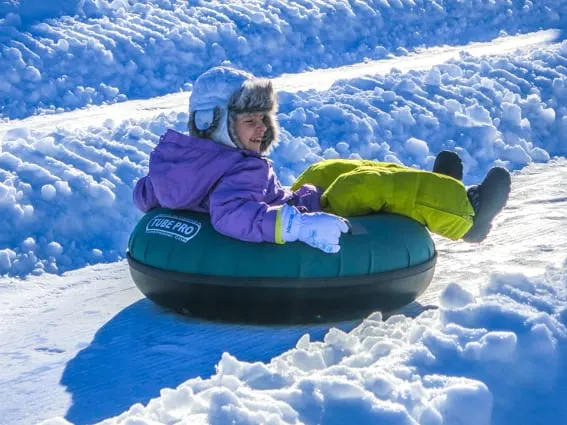 Snow tubing for toddlers