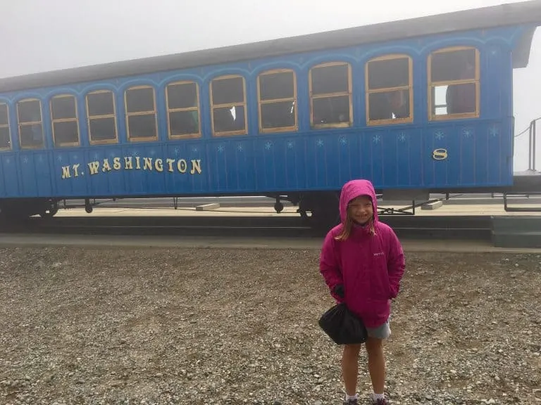 Mount Washington Cog Railway in New Hampshire with kids