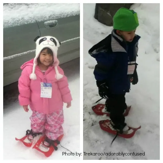 Snow Play with Kids Snow Shoeing Mt. Hood Oregon