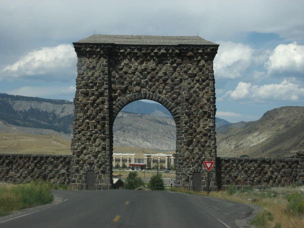 Yellowstone entrance in Montana