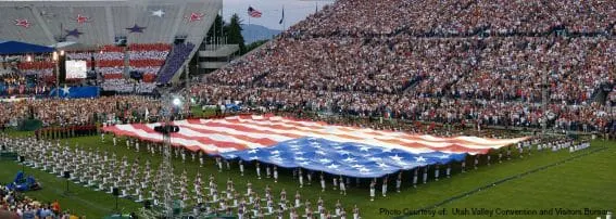 Stadium of Fire at BYU Photo Courtesy of: Utah Valley Convention and Visitors Bureau