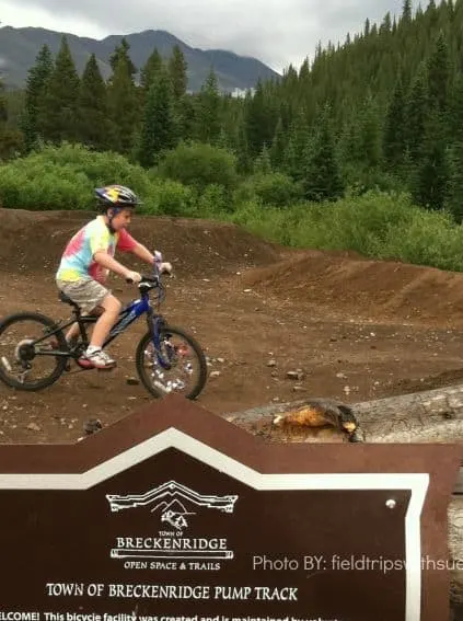 Kid-friendlypumptrackBreck, CO bike riding in breckenridge