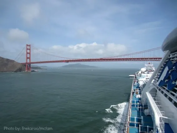 Trekaroo Princess Cruise Golden Gate Bridge Tips for cruising with kids