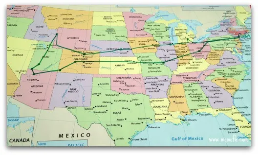 Road Trip Travel Map