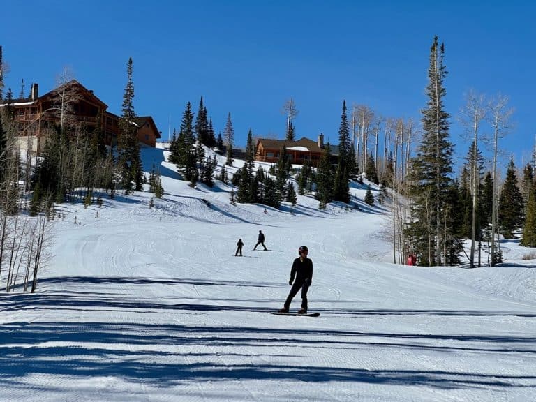 Snowboarding at Brian Head Resort, Utah