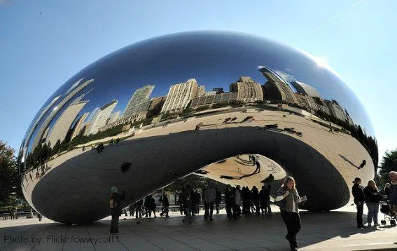 top things to do in chicago: see yourself in the Millenium Park Bean