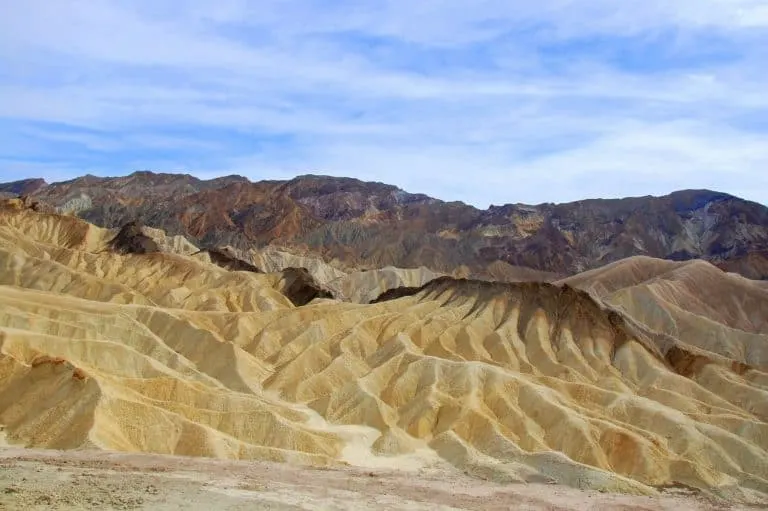 Zabriskie Point is a good place to visit in Death Valley