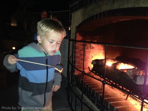 Outdoor Fireplace at Welk Resort San Diego timeshare