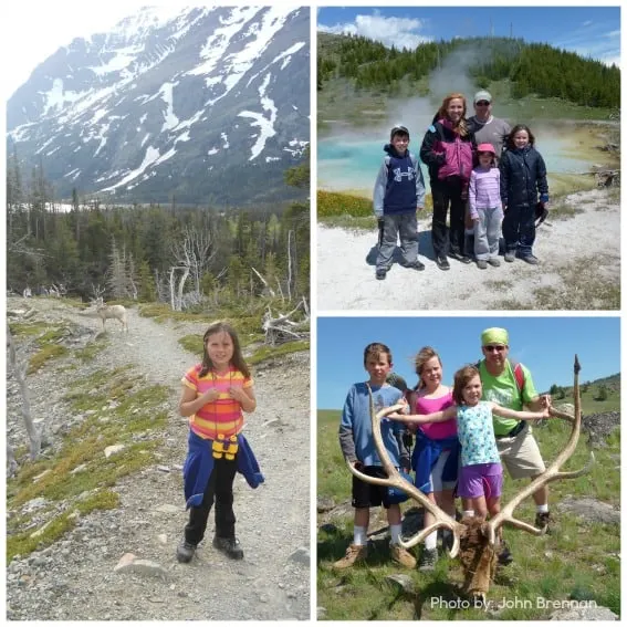 Family at Glacier and Yellowstone