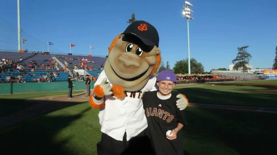 Gigante - The Mascot for the San Jose Giants; Municipal Stadium