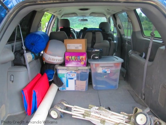 road trip packing organizing