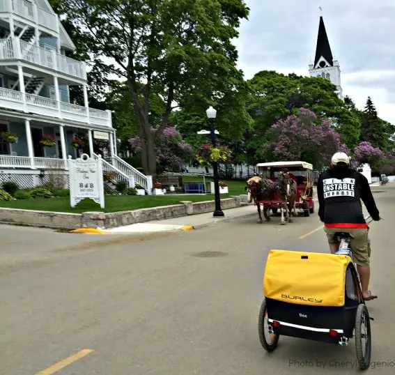 Biking the Streets of Mackinac Island Michigan Family Getaway