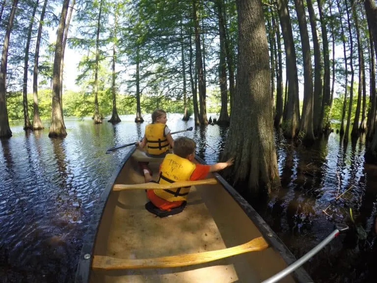 Things to Do in Delaware with Kids Kayak at Trap Pond State Park 