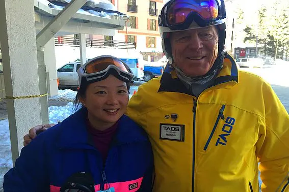 Beginner Skier with Taos Ski Valley Instructor Lou 