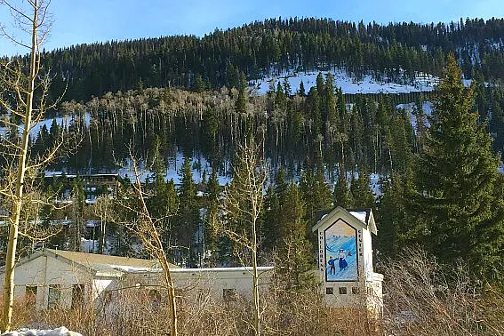 Beginner Skier amid Taos Ski Valley Children's School