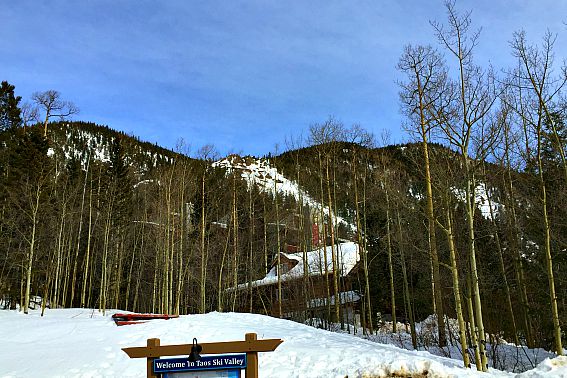Taos Ski Valley Welcome Sign Beginner Skier