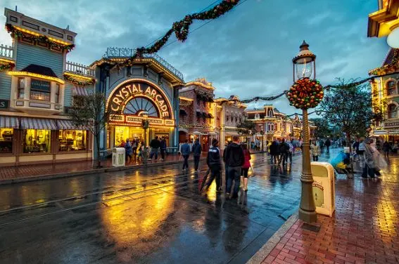 Disneyland rain