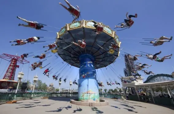 silly symphony swings are a fun option at Disney California Adventure with kids