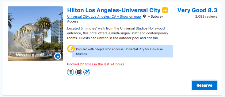 Deals on Hotels near Universal Studios Hollywood.
