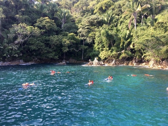 Snorkeling in Bandaras Bay, Puerto Rico is a great option when wondering what to do in Puerto Rico with kids