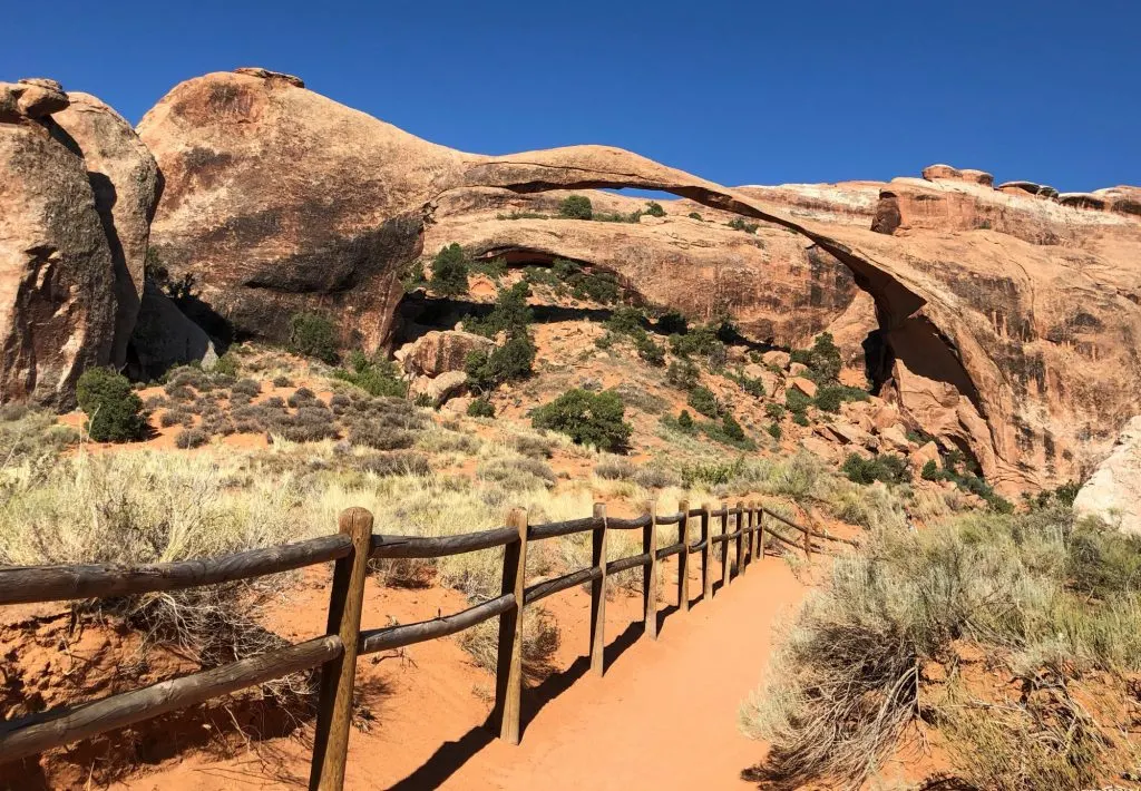 Landscape Arch Trail in Arches National Park
