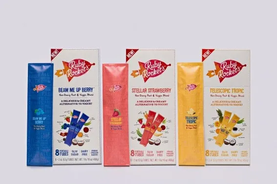 Ruby Rockets Non-Diary Yoghurt Tubes 