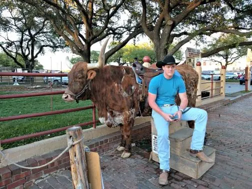 Stockyards at Fort Worth with kids