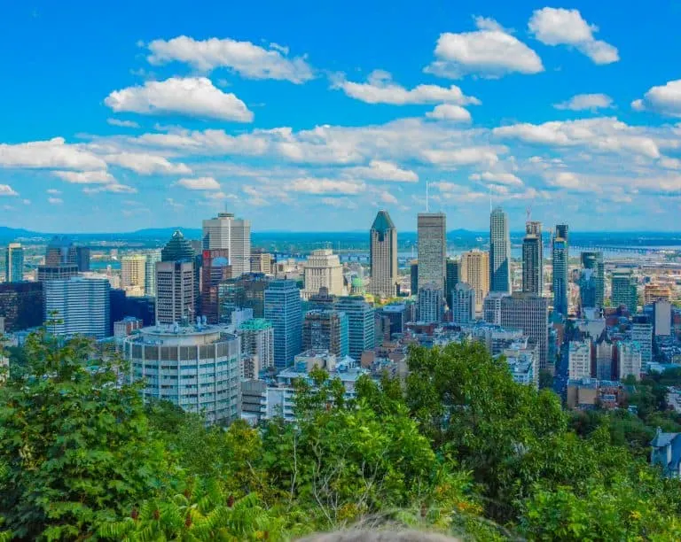 Montreal from Mount Royal Park