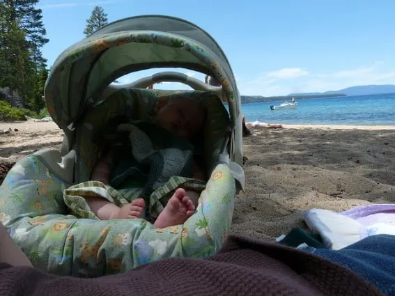 getting child to nap while camping