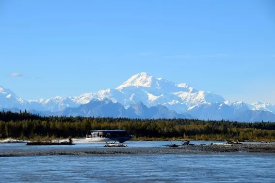 Jetboat tours during an Alaska Cruise are very popular along the three rivers of the Talkeetna region