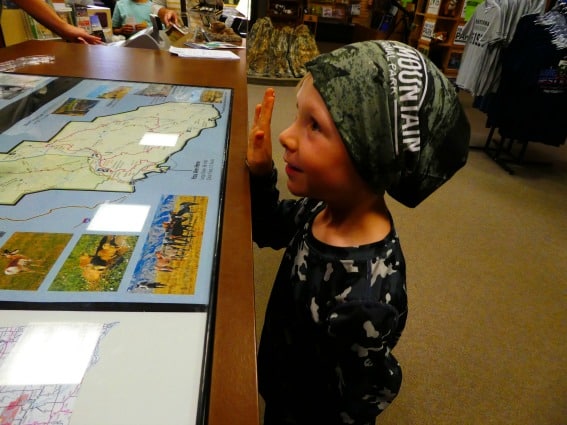 Earning a Junior Ranger badge at Theodore Roosevelt National Park