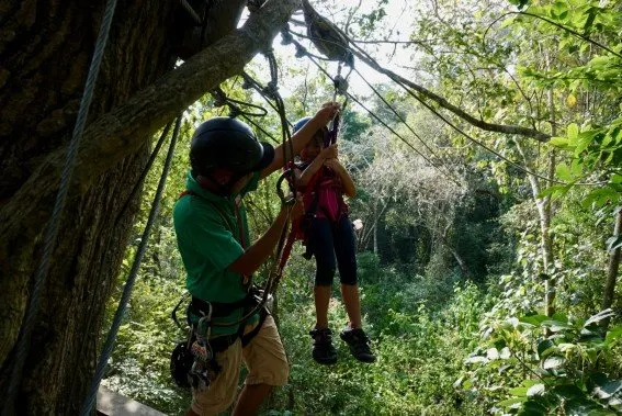 Nicaragua with Kids zip lining 