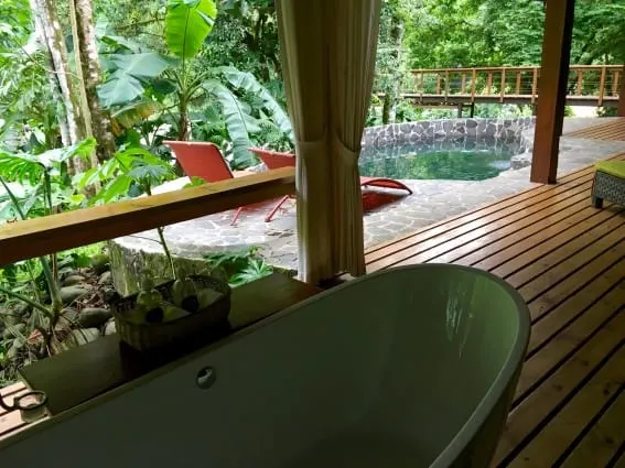 costa rica adventure travel outdoor bath