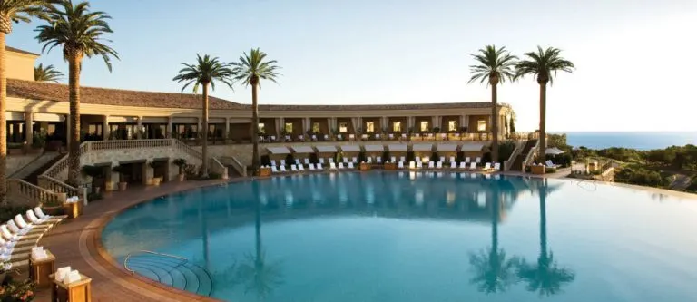 The best circular hotel pool is at the Resort at Pelican HIll