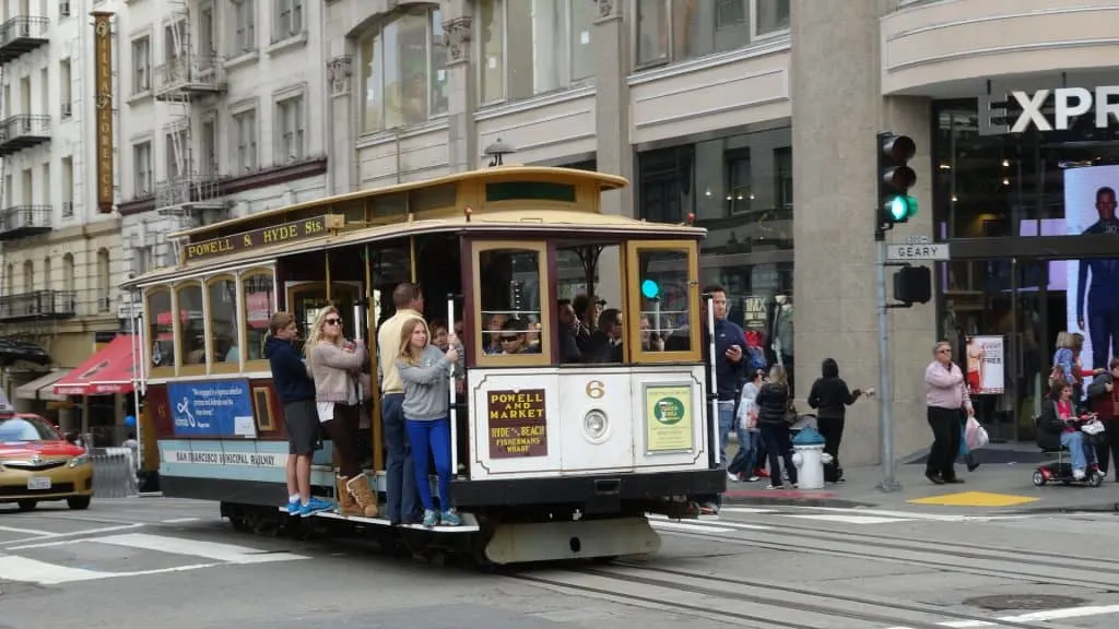 Ride a cable car in San Franciso with kids