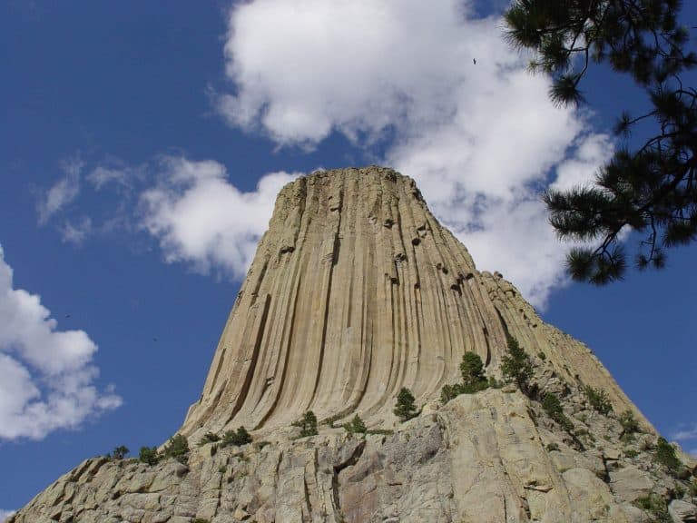 Stop at Devil's Tower on your road trip from Chicago to Yellowstone