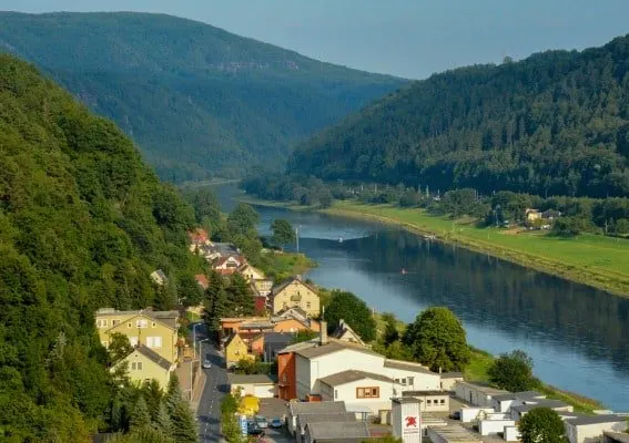 Elbe River Valley, Germany looking towards Czech Republic