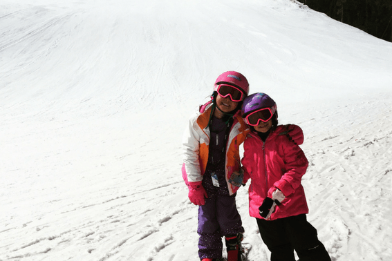 Keystone Resort with Kids learning to ski