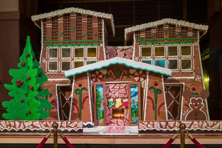 Christmas at Disneyland Gingerbread House