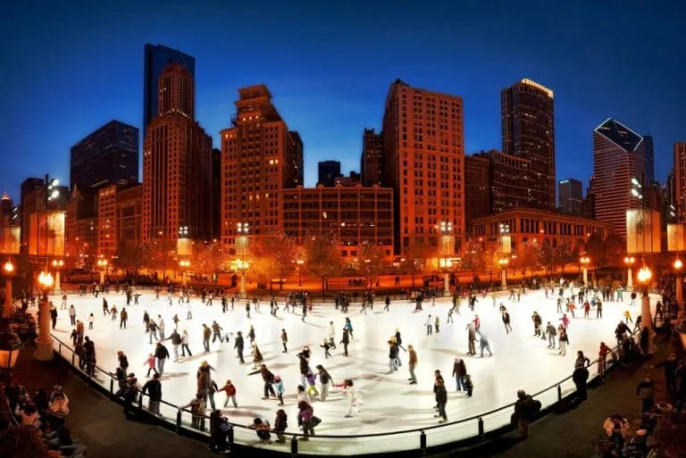 Christmas in Chicago ice skating