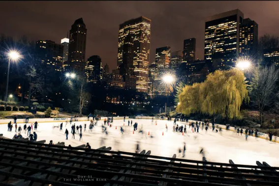 NYC Central Park Ice Skating at Wollman Rink