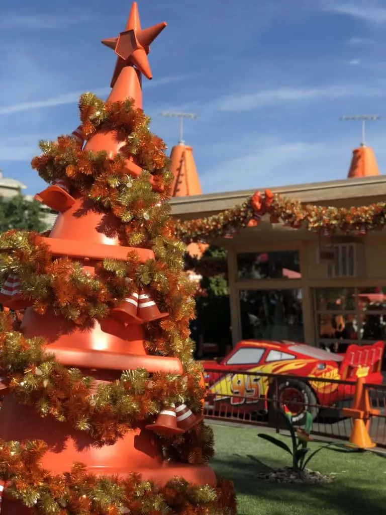 Christmas at DIsneyland carsland